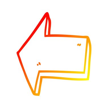 sıcak degrade çizgi çizim karikatür işaret ok