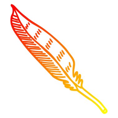 sıcak degrade çizgi çizim karikatür tüy