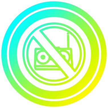 soğuk degrade spektrumda hiçbir müzik dairesel