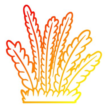 sıcak degrade çizgi çizim karikatür büyüyen bitkiler