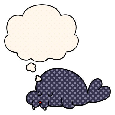 çizgi roman tarzında karikatür mors ve düşünce balonu