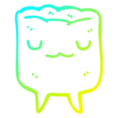 soğuk degrade çizgi çizim karikatür diş