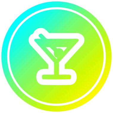 soğuk degrade spektrumda zeytin dairesel kokteyl