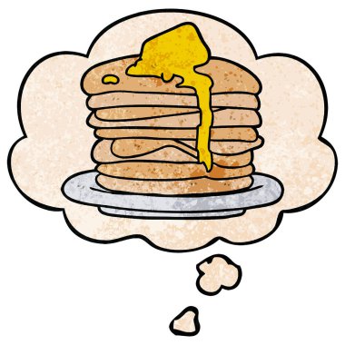 grunge doku p krep ve düşünce balonu karikatür yığını