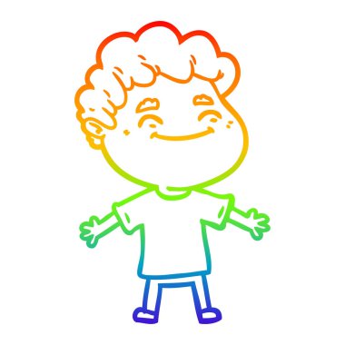 adam degrade karikatür gökkuşağı çizgi çizim