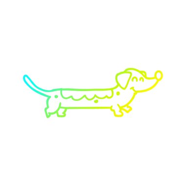 soğuk degrade çizgi çizim karikatür köpek