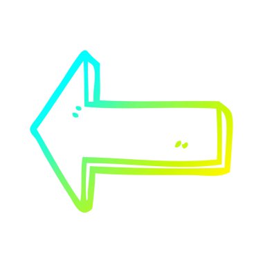 soğuk degrade çizgi çizim karikatür yönveren ok