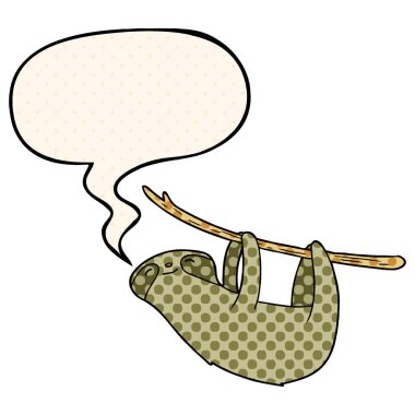 çizgi roman tarzında karikatür tembellik ve konuşma balonu