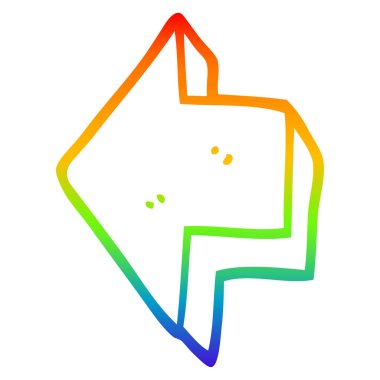 gökkuşağı degrade çizgi çizim karikatür işaret ok