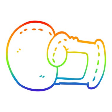 gökkuşağı gradyan çizgi çizim karikatür boks eldiveni