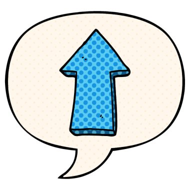 çizgi roman tarzında karikatür ok ve konuşma balonu