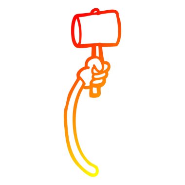 sıcak degrade çizgi çizim karikatür retro el hareketleri