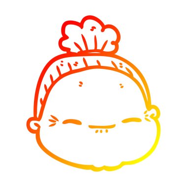 sıcak degrade çizgi çizim karikatür yaşlı bayan