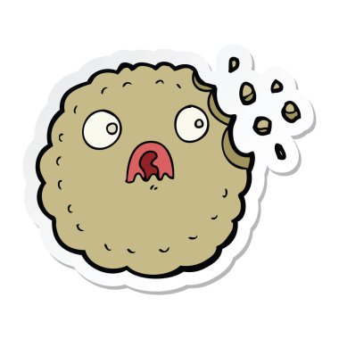 korkmuş bir çerez karikatür etiket