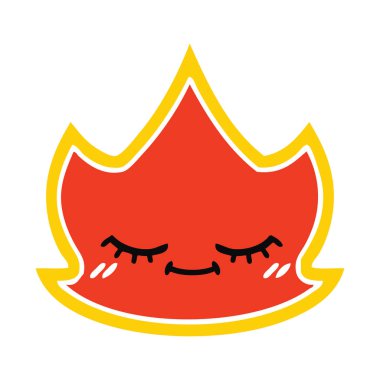 düz renk retro karikatür yangın