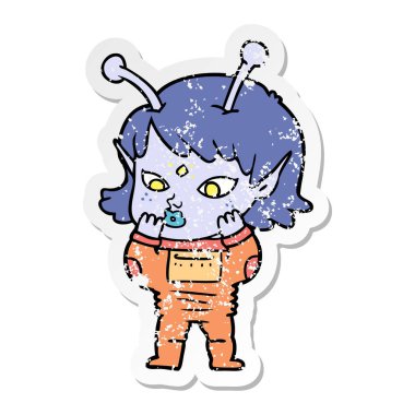 güzel bir karikatür sinir yabancı kız sıkıntılı etiket