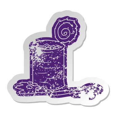 fasulye açık bir kanatür sıkıntılı eski etiket