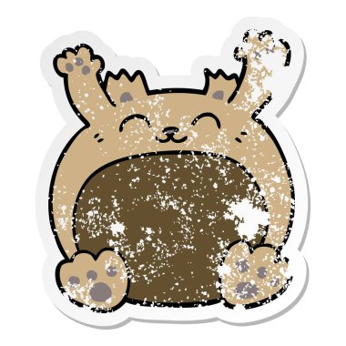 çizgi film ayı sıkıntılı etiket