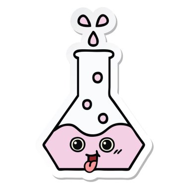sevimli çizgi bilim kabı etiket