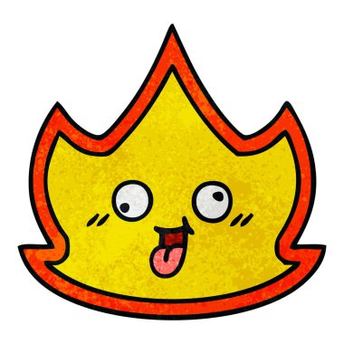 Retro grunge doku karikatür yangın