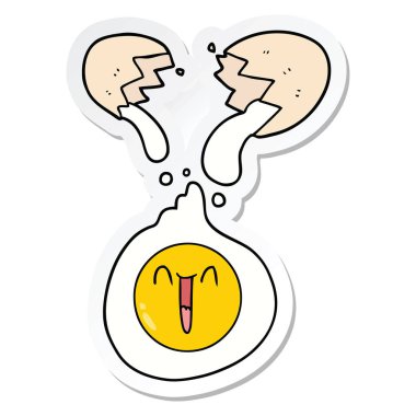 etiket bir karikatür kırık yumurta