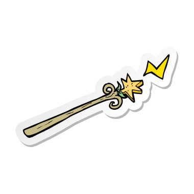 etiket bir çizgi film sihirli değnek
