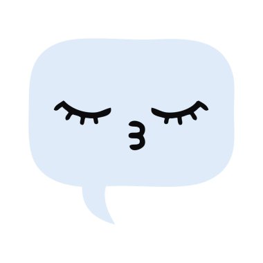 düz renk retro karikatür konuşma balonu