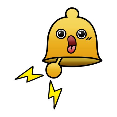 Degrade gölgeli karikatür zil çan