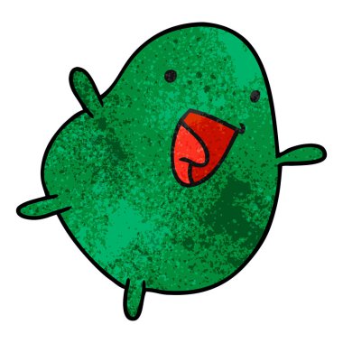 dokulu karikatür kawaii sevimli mutlu fasulye