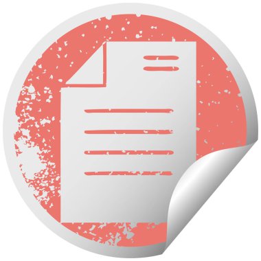 sıkıntılı dairesel peeling etiket sembolü kağıdın