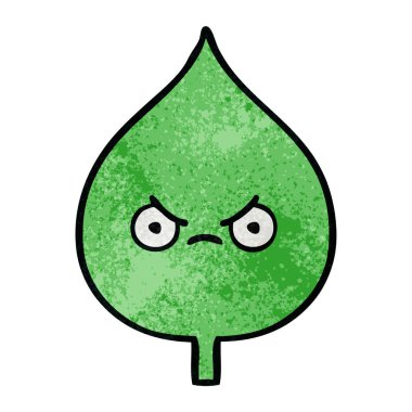 Retro grunge doku çizgi film ekspresiyon yaprak