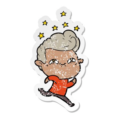 adam bir karikatür sıkıntılı etiket heyecanlı