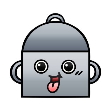 Degrade gölgeli karikatür pot pişirme