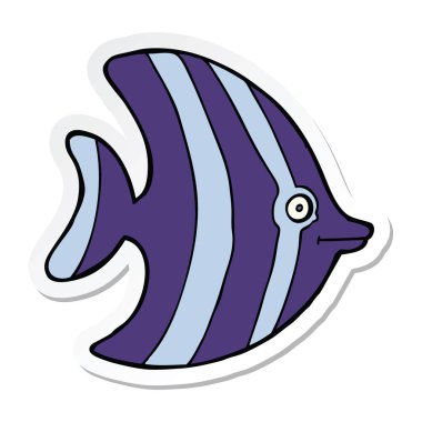 bir karikatür melek balık etiket