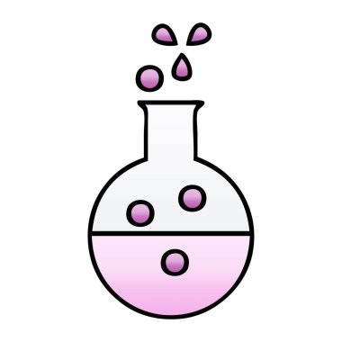 degrade gölgeli karikatür kimya tüp