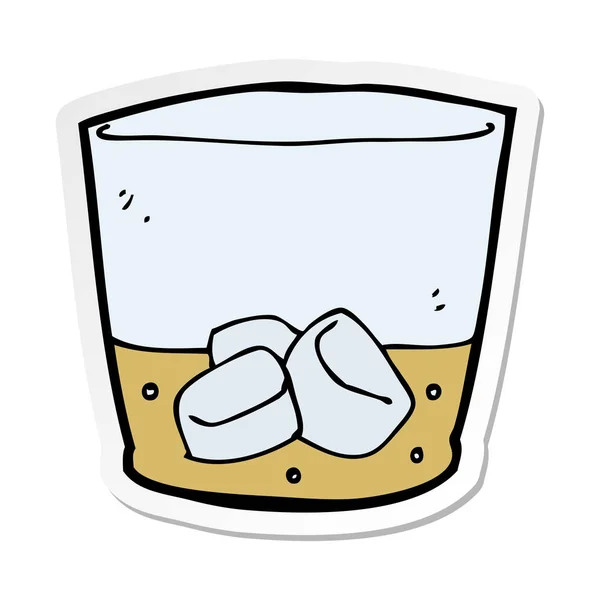 Egy karikatúra whisky üveg matricája — Stock Vector