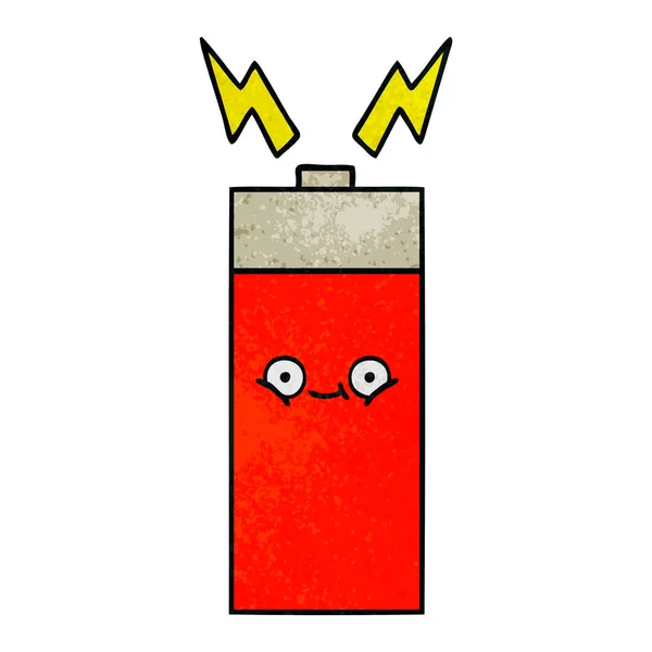 复古格格纹理卡通电池 — 图库矢量图片