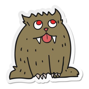 bir karikatür canavar ın etiket