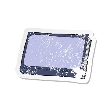 bir karikatür kitabın Retro sıkıntılı etiket