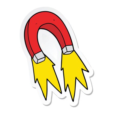 etiket bir karikatür mıknatıs