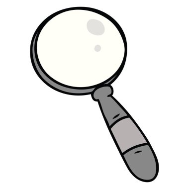 çizgi film doodle bir büyüteç