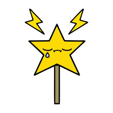 sevimli çizgi sihirli değnek