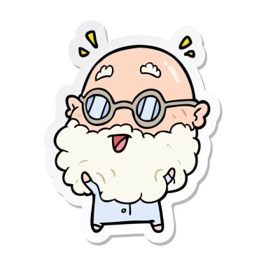 bir karikatür etiket yaşlı adam şaşırttı