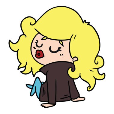 şirin kawaii kız çizgi film