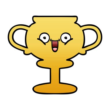 Degrade gölgeli karikatür kupa