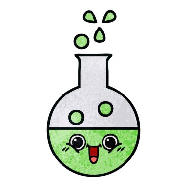 Retro grunge doku çizgi film tüp