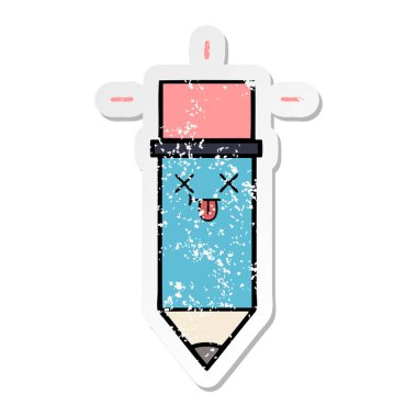 sevimli çizgi kalem sıkıntılı etiket