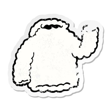 bir karikatür fleece hoody sıkıntılı etiket