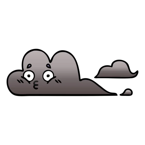 Sfumatura ombreggiata nube tempesta cartone animato — Vettoriale Stock