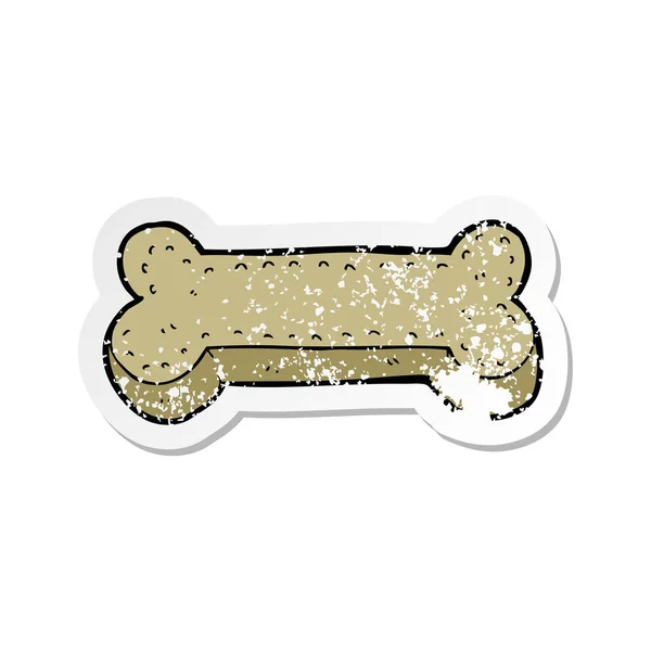 Etiqueta angustiada de um biscoito de cão de desenho animado — Vetor de Stock